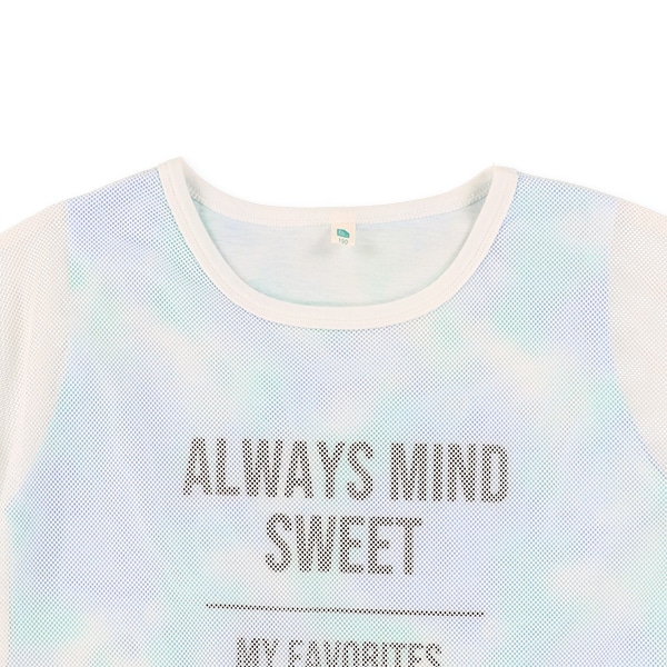 メッシュロゴタイダイセット風半袖Tシャツ