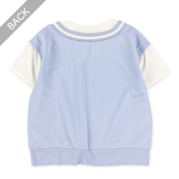 ロゴベストレイヤード風半袖Tシャツ