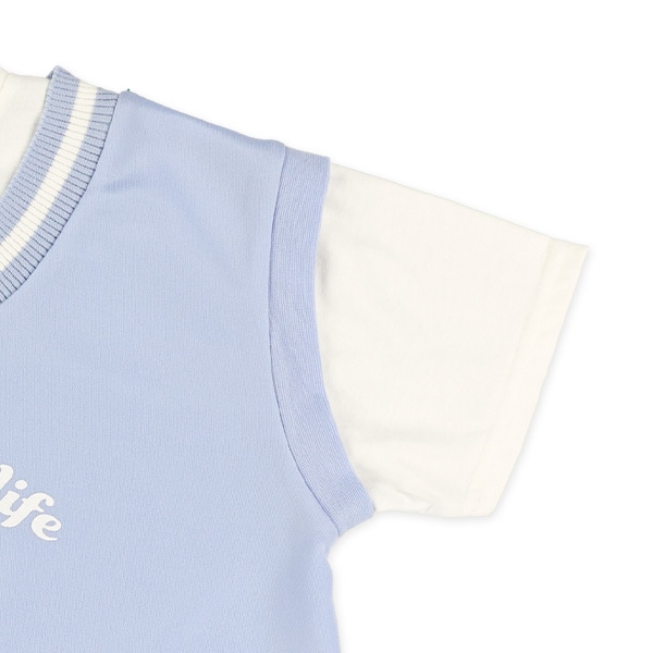 ロゴベストレイヤード風半袖Tシャツ