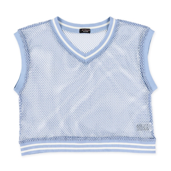 ラインリブメッシュベスト&半袖Tシャツセット