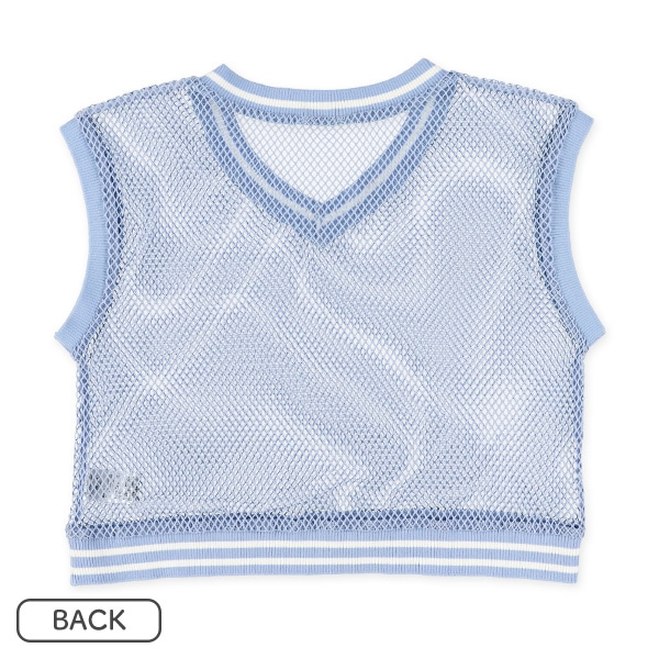 ラインリブメッシュベスト&半袖Tシャツセット