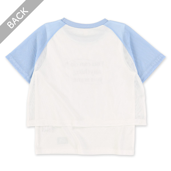 メッシュラグランセット風半袖Tシャツ