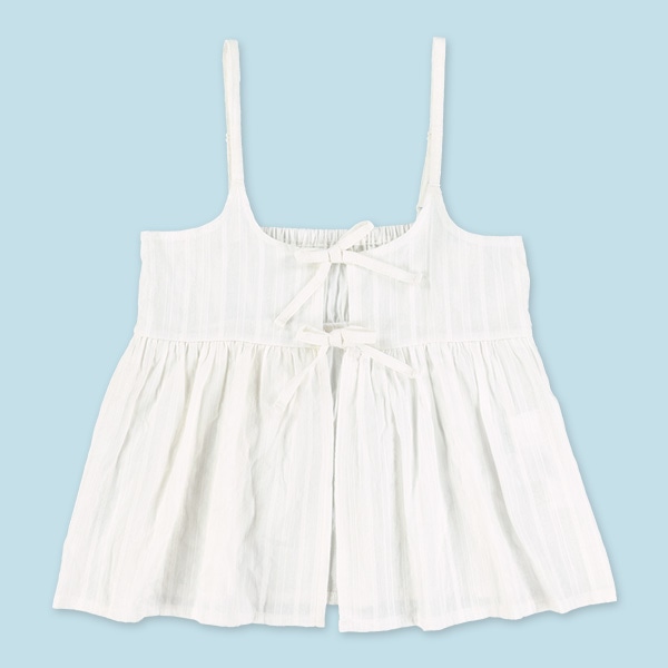 リボンキャミソール&リブ半袖Ｔシャツセット