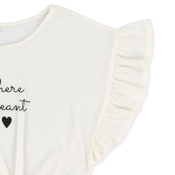 タンクトップ&裾結び半袖トップスセット