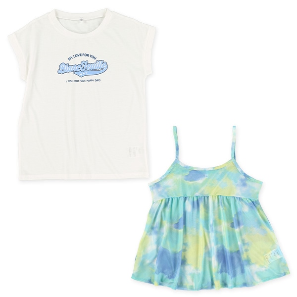 シアーキャミソール&フレンチTシャツセット
