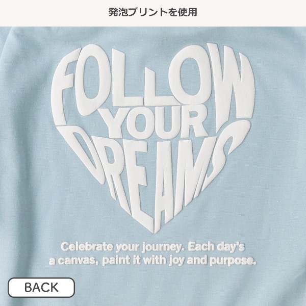 ポンチ襟発泡プリント長袖Ｔシャツ