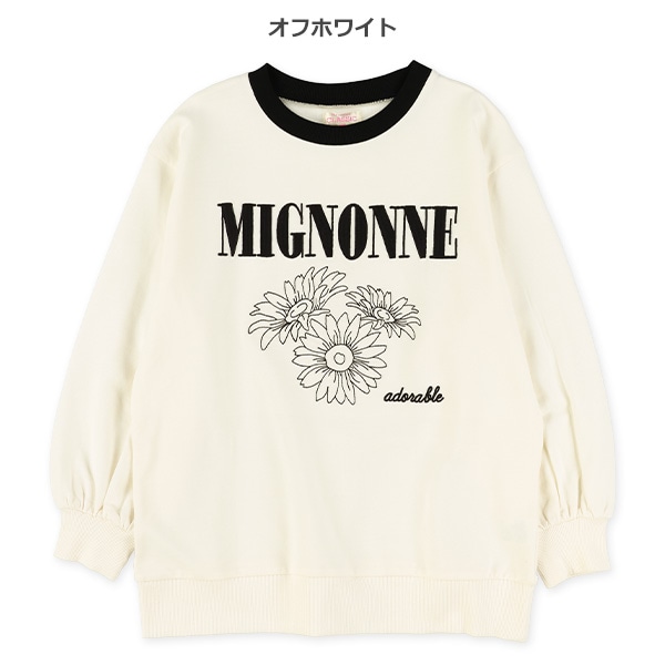 裏毛刺繍ワイド薄手トレーナー