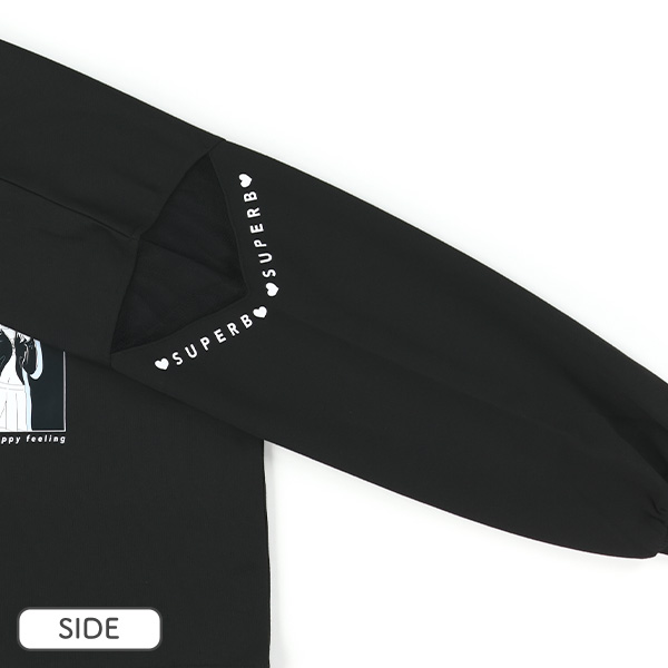 ポンチエモ系イラスト長袖Tシャツ