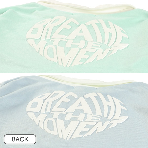 襟付き発泡プリント長袖Tシャツ