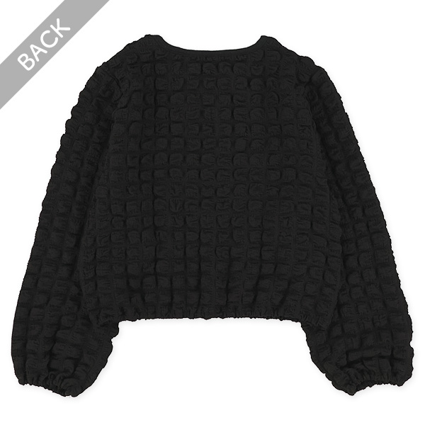 ポップコーン長袖ブラウス