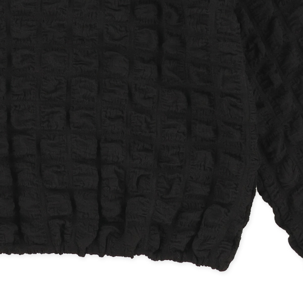 ポップコーン長袖ブラウス