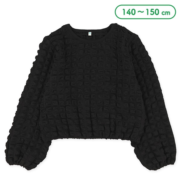 ポップコーン長袖ブラウス