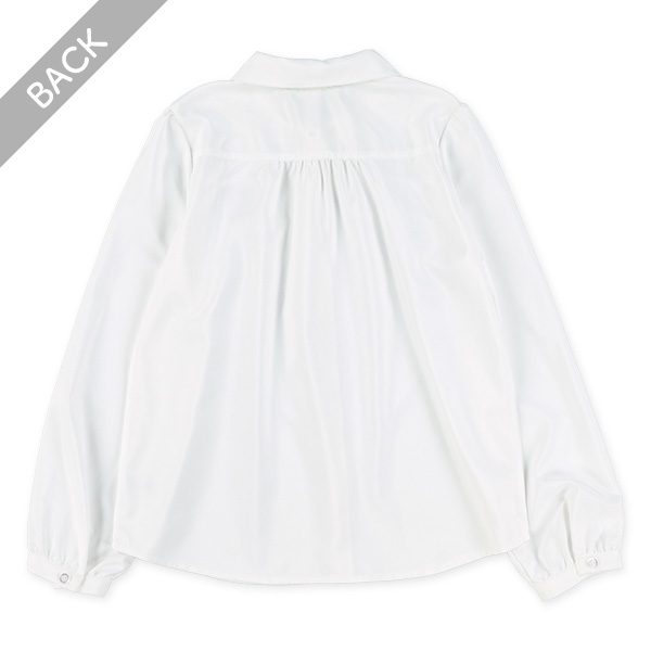 ボータイリボン付き長袖ブラウス