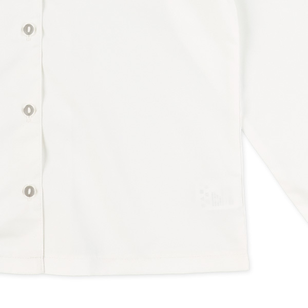 ブロード襟フリル長袖ブラウス