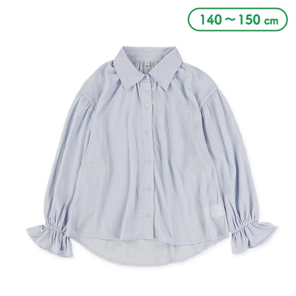 襟付き前開き長袖ブラウス