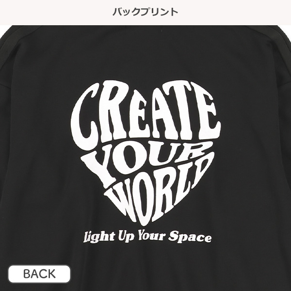 ポンチ袖リボンパーカー