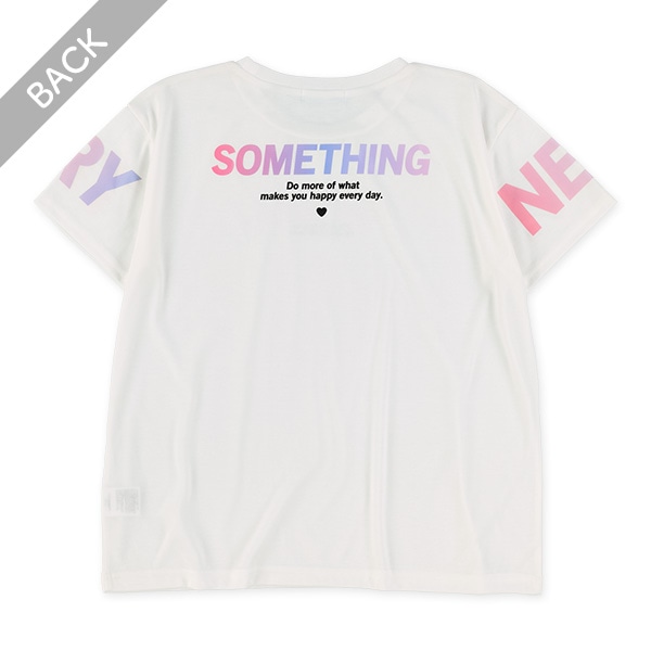 バックプリント付きタイダイ風ロゴ半袖Tシャツ