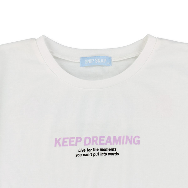 バックプリント付きタイダイ風ロゴ半袖Tシャツ