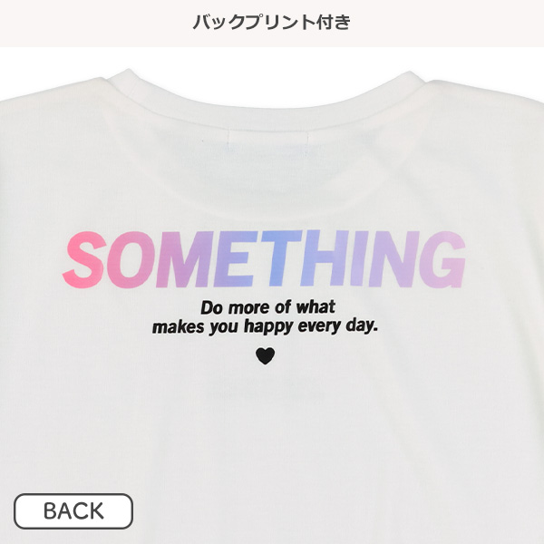 バックプリント付きタイダイ風ロゴ半袖Tシャツ
