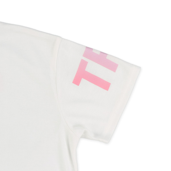 バックプリント付きタイダイ風ロゴ半袖Tシャツ