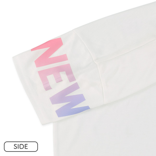 バックプリント付きタイダイ風ロゴ半袖Tシャツ