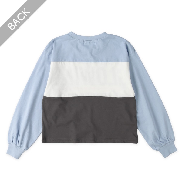 ロゴ三段切り替え長袖Tシャツ