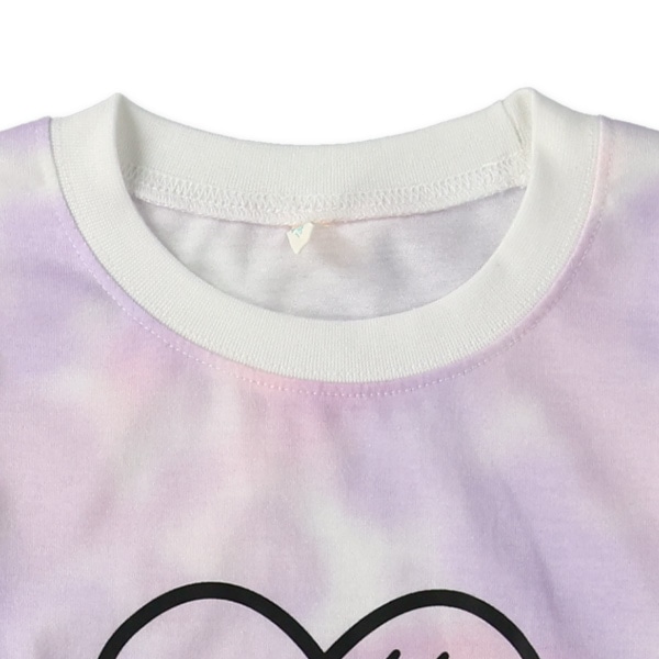 タイダイ風ハートロゴ長袖Tシャツ