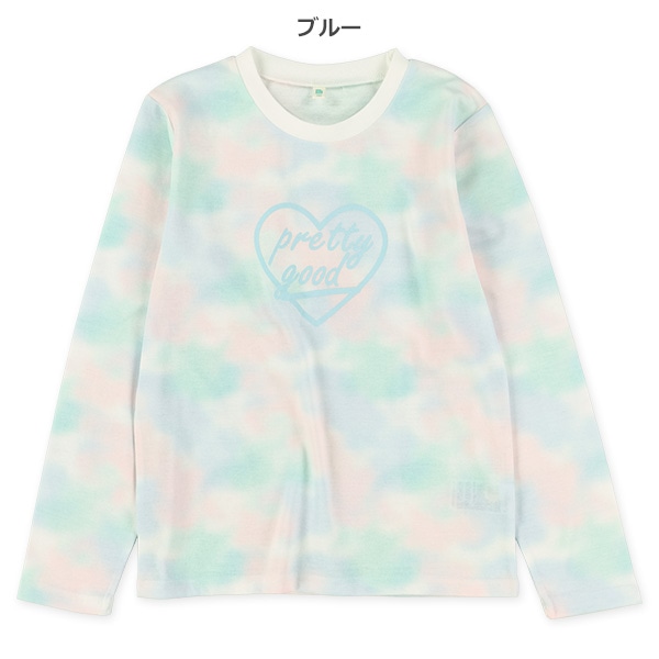 タイダイ風ロゴ長袖Tシャツ