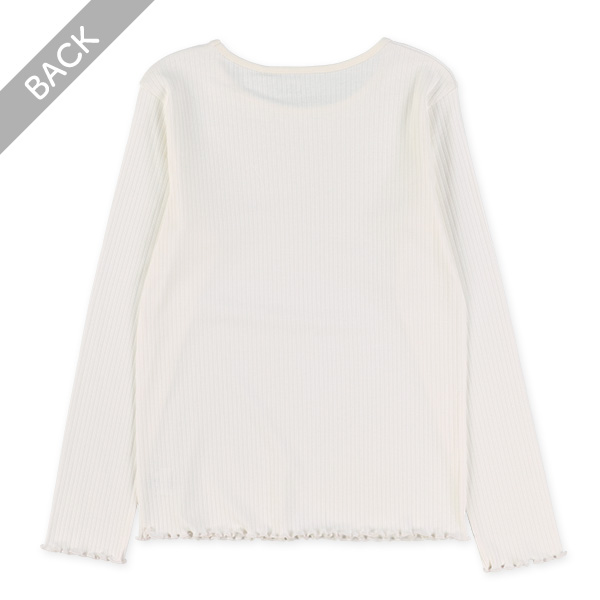 テレコ袖裾メロウ長袖Tシャツ