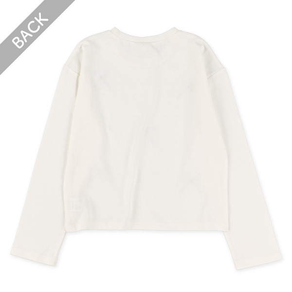 リボン付き長袖Tシャツ