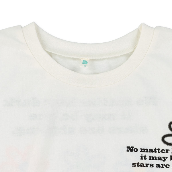 花ロゴ袖ワッペン長袖Tシャツ