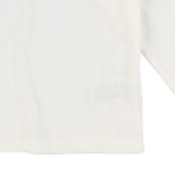 花ロゴ袖ワッペン長袖Tシャツ