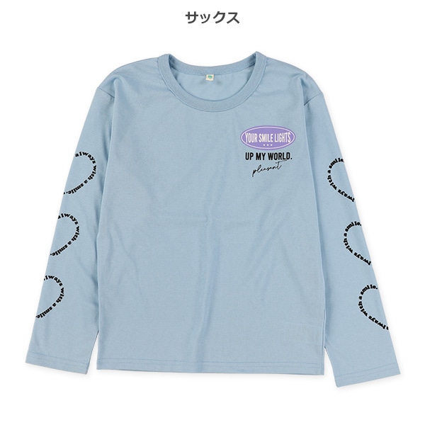 胸袖ロゴ長袖Tシャツ