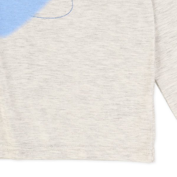 箔・ラメロゴプリント長袖Tシャツ