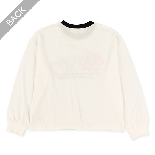 ハートモチーフ長袖Tシャツ