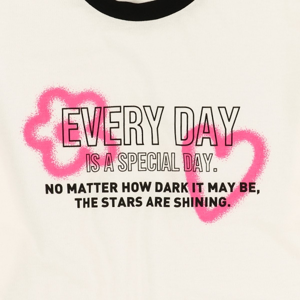 ハートモチーフ長袖Tシャツ