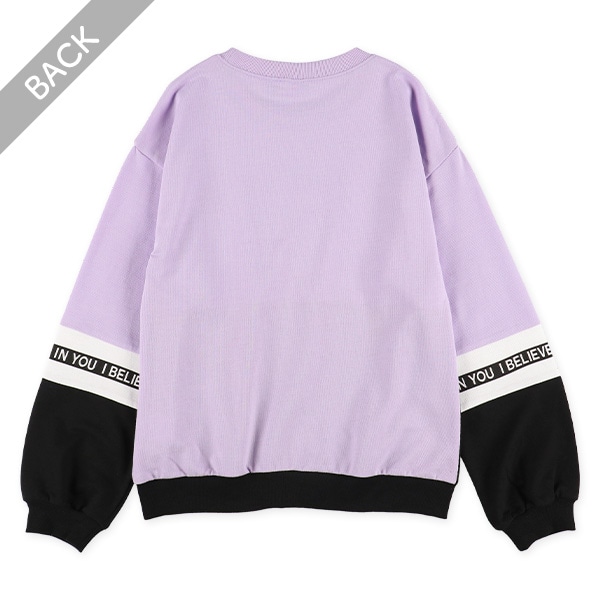 ミニ裏毛袖切り替えテープ長袖Tシャツ