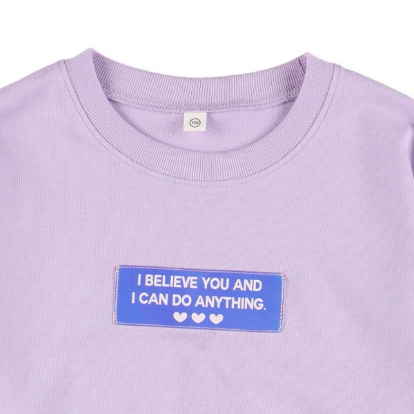 ミニ裏毛袖切り替えテープ長袖Tシャツ