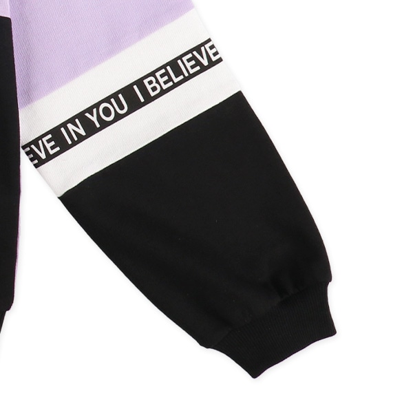 ミニ裏毛袖切り替えテープ長袖Tシャツ