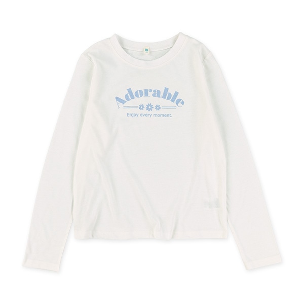 ワッフルカーディガン&ロゴ長袖Tシャツセット