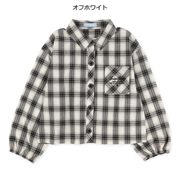 先染めチェックシャツ