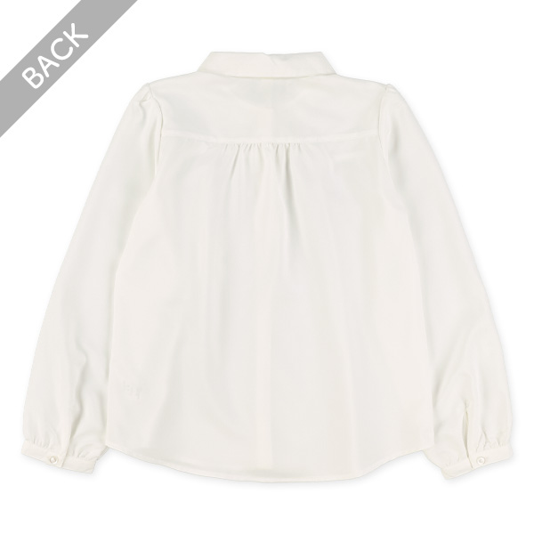 ボータイリボン付き長袖ブラウス