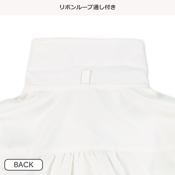 ボータイリボン付き長袖ブラウス
