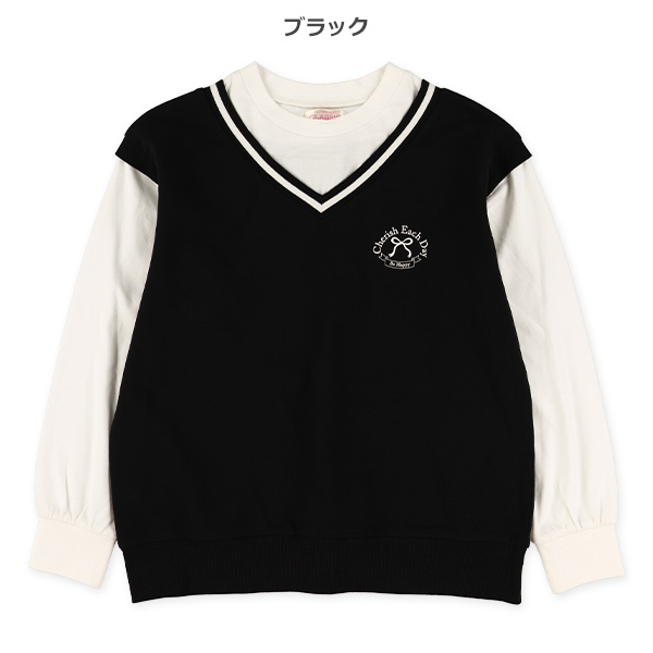 レイヤード風長袖Ｔシャツ