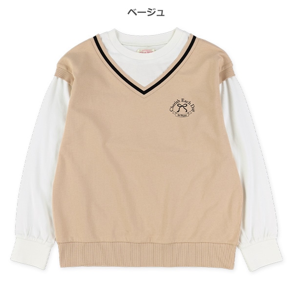 レイヤード風長袖Ｔシャツ