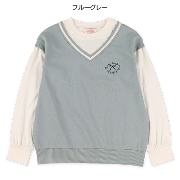 レイヤード風長袖Ｔシャツ
