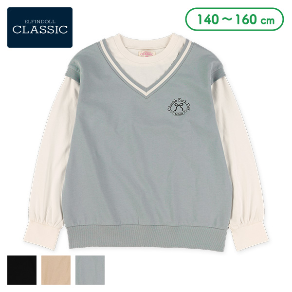 レイヤード風長袖Ｔシャツ