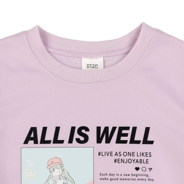 エモ系ベストレイヤード風長袖Tシャツ