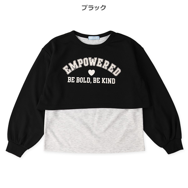 ポンチロゴレイヤード風長袖Tシャツ