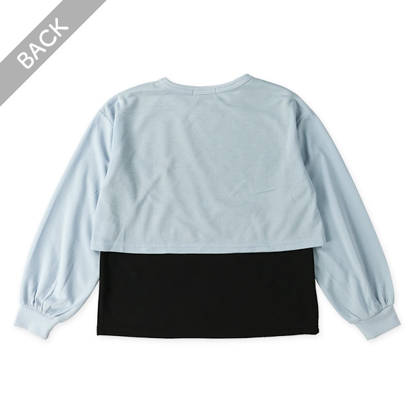 ポンチロゴレイヤード風長袖Tシャツ